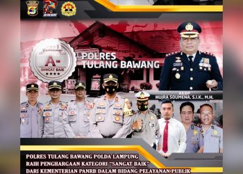 Polres Tulangbawang Raih Penghargaan