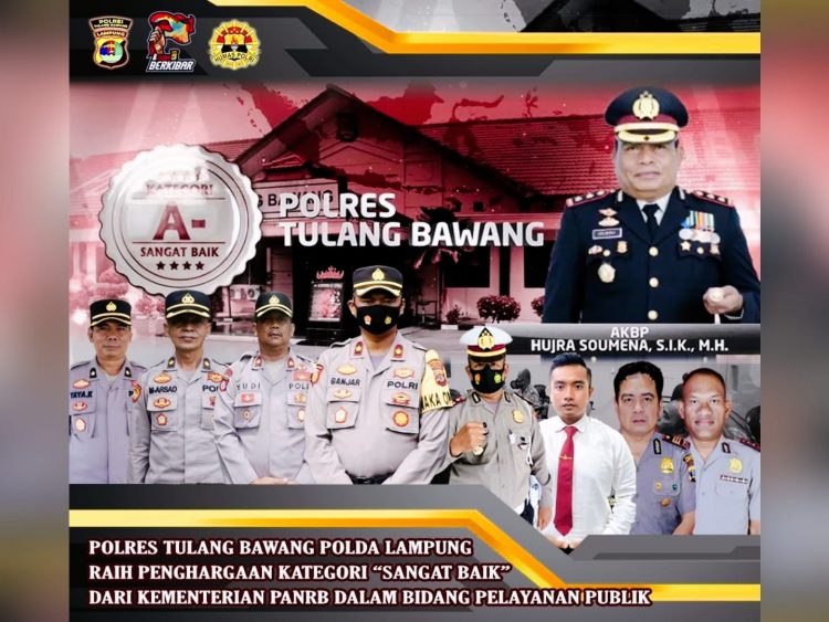 Polres Tulangbawang Raih Penghargaan
