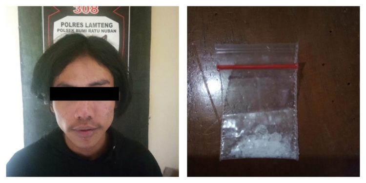 Polsek Bumi Ratu Nuban Tangkap Pembawa Narkoba Warga Asal Bandar Lampung