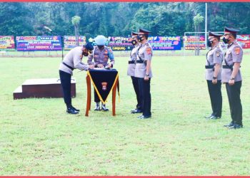 Polres Tulangbawang Barat Menggelar Upacara Serah Terima Jabatan