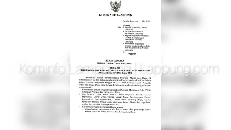Arinal Djunaidi Akan Bentuk Satgas Pengendalian Penyakit Mulut