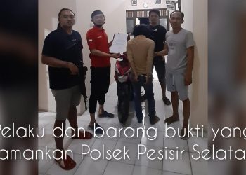 Polsek Pesisir Selatan Tangkap Pencuri Motor di Pantai Biha