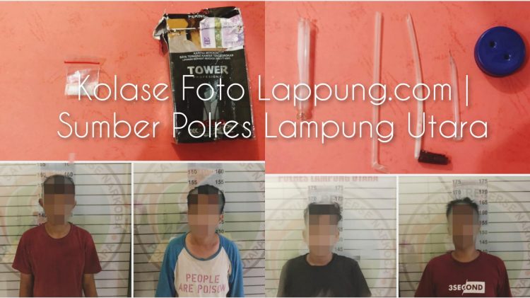 Dalam Sehari 4 Orang Ditangkap Polres Lampung Utara Terkait Narkoba