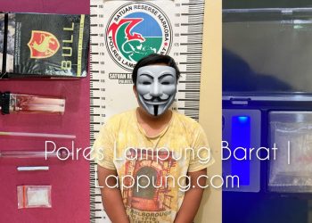 Polres Lampung Barat Menangkap Pembawa Narkoba di Batu Brak