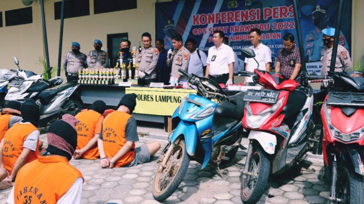 Polres Lampung Selatan Ungkap 9 Kasus Selama Operasi Sikat Krakatau 2022