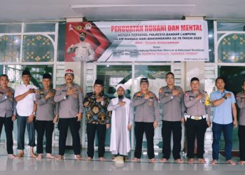 Polresta Bandar Lampung Menggelar Tausiah Kebangsaan