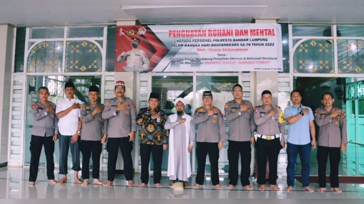 Polresta Bandar Lampung Menggelar Tausiah Kebangsaan