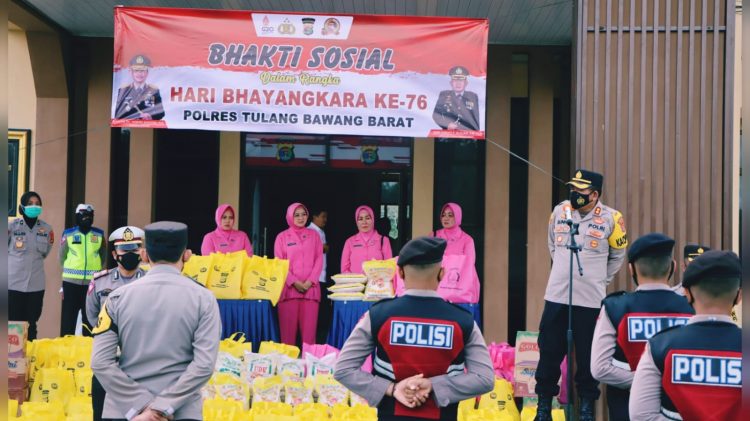 Baksos Sembako Polres Tulangbawang Barat