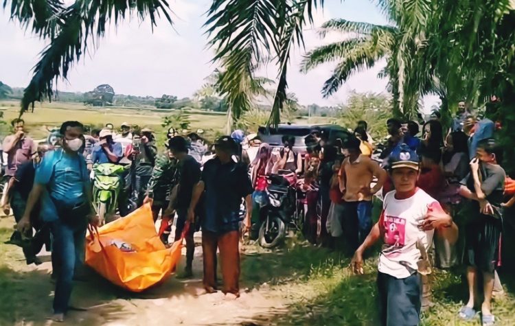 Lokasi Penemuan Mayat Wanita di Sungai Way Seputih didatangi Polisi