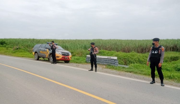 Patroli Samapta Polres Tulangbawang di Lokasi Rawan