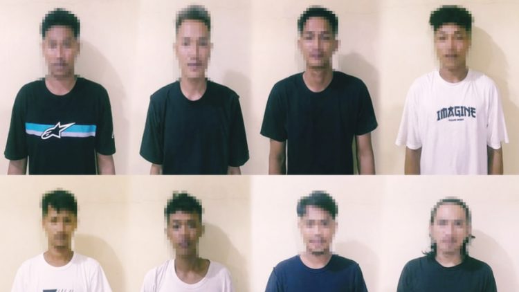 Polisi Tangkap 8 Pejudi di Kampung Gedung Karya Jitu