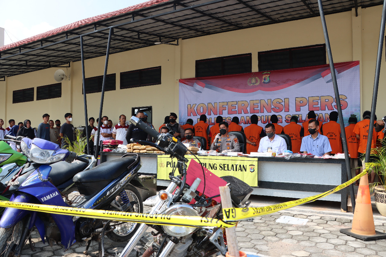 46 Penjahat Ditangkap Polres Lampung Selatan dalam Sebulan