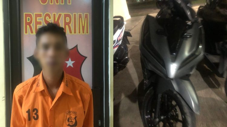 Warga Bandar Lampung Maling Motor di Pesawaran Ditangkap Polisi
