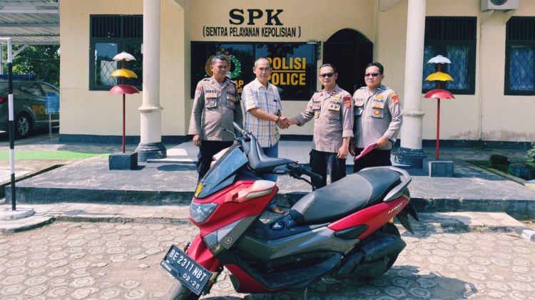 Polisi Amankan Motor Yamaha N-MAX Curian Dikebun Pisang
