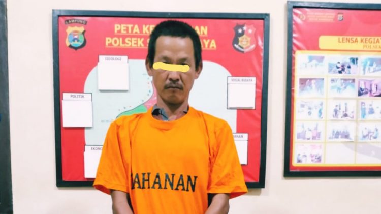 Polisi Tangkap Bapak Tiri Cabuli Anak di Pekon Mutar Alam