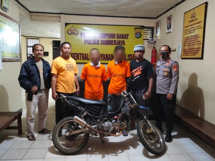 Polisi Tangkap Maling Motor di Pemangku Pujaya