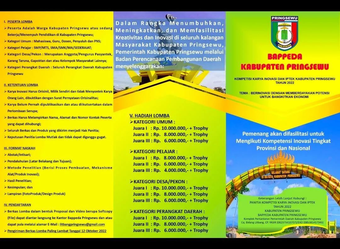 Kompetisi Karya Inovasi dan IPTEK Kabupaten Pringsewu 2022
