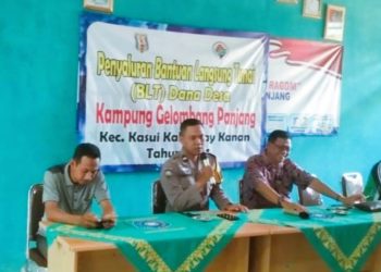Polres Way Kanan Pantau Penyaluran BLT