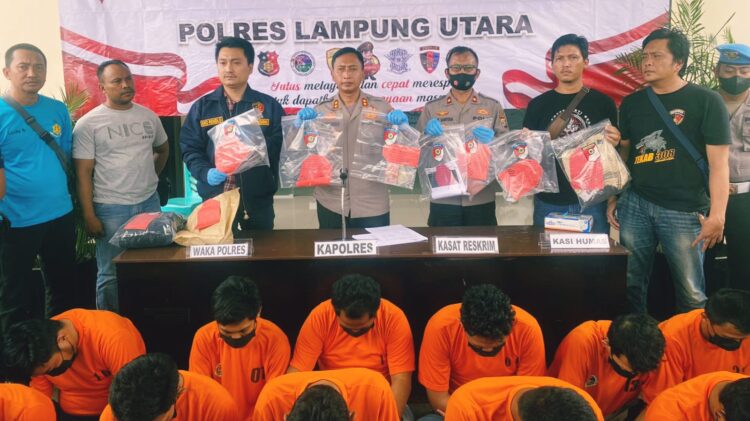 22 Pelaku Kejahatan Ditangkap Polres Lampung Utara