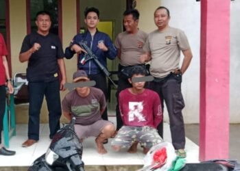 Pelaku pencurian dinamo milik PT Florindo Makmur. Foto: Arsip Polsek Sungkai Utara