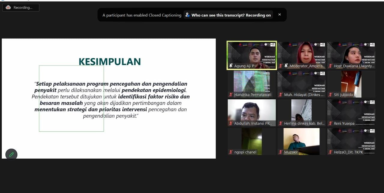 Umitra Gelar Webinar Ulas Peran Epidemiologi Hadapi Tantangan Kesehatan di Era Globalisasi