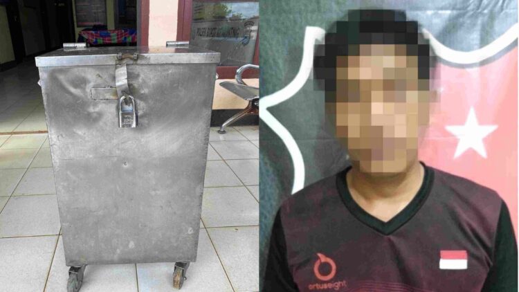 Terekam CCTV, Polisi Ringkus Pencuri Kotak Amal Masjid di Desa Tanjung Waras