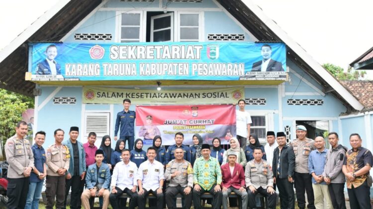 Kapolres Pesawaran Gelar Jumat Curhat Bersama Tokoh Pemuda Karang Taruna