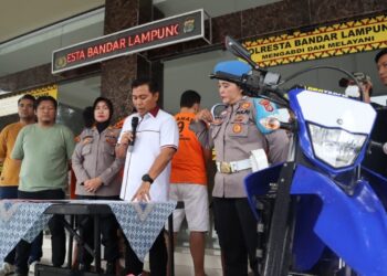 Satreskrim Polresta Bandar Lampung Ungkap Kasus Curanmor oleh Oknum Polisi