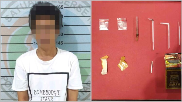 Simpan Paket Sabu, Warga Kota Alam Diamankan Satresnarkoba Polres Lampung Utara
