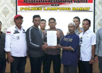 Kasus Penganiyaan di Lampung Barat Diselesaikan Melalui Keadilan Restoratif