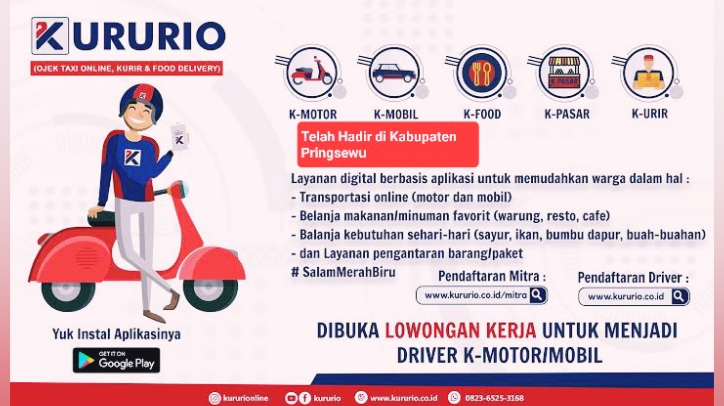 Kururio Hadir di Pringsewu, Siap Bersaing dengan 2 Raksasa Transportasi Online