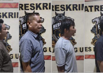 Polres Lampung Utara Ringkus 4 Tersangka Pemerasan Sopir Truk, Salah Satunya Oknum PNS