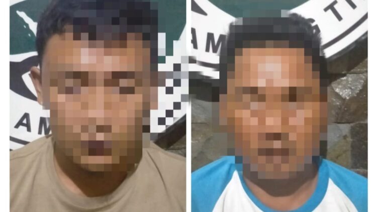 Asyik Nyabu, 2 Pria Jabung Ditangkap Satresnarkoba Polres Lampung Timur