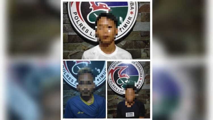 Polres Lampung Timur Bekuk 3 Pengguna Narkoba