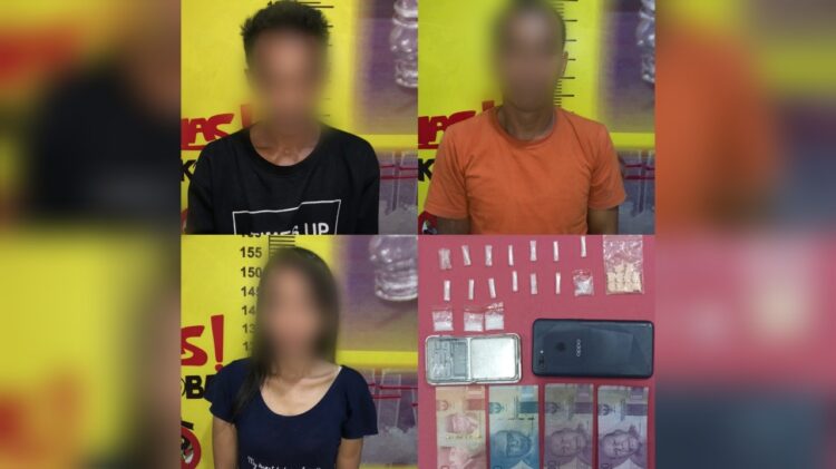 Terlibat Narkoba, 1 Perempuan dan 2 Pria Diciduk Polres Pesawaran