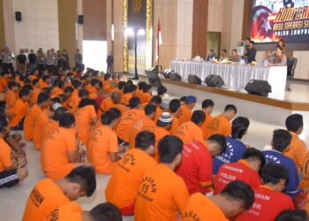 Operasi Sikat Krakatau, Polda Lampung Ungkap 307 Pelaku Kejahatan 