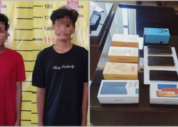 Rusak Atap Plafon, 2 Pelaku Pembobol Konter HP di Lambu Kibang Ditangkap