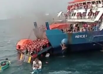Hendak ke Bakauheni, KMP Royce 1 Terbakar di Perairan Merak