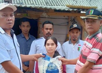 Pemerintah Desa Tanjung Agung Salurkan Bantuan Beras