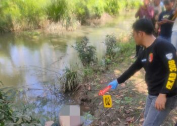 Hendak BAB, Warga Temukan Mayat di Pinggir Sungai Ni Tirta Makmur