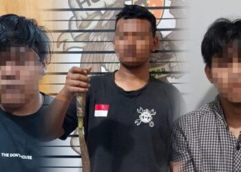 Tim Patroli Polresta Bandarlampung Amankan 3 Remaja, Kedapatan Bawa Sajam Hendak Tawuran 