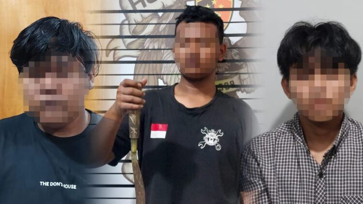 Tim Patroli Polresta Bandarlampung Amankan 3 Remaja, Kedapatan Bawa Sajam Hendak Tawuran 