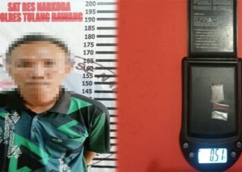 Bawa Narkoba ke Ujung Gunung, Pria 40 Tahun Ditangkap Polres Tulang Bawang