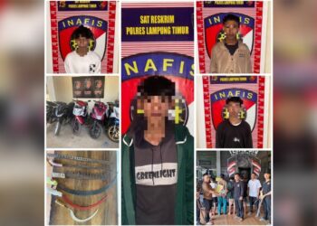 4 Pelajar di Lampung Timur Diamankan Polisi, Kedapatan Bawa Celurit dan Parang