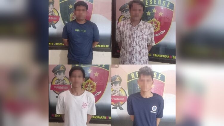 Curi Bungkil Sawit, 4 Warga Panjang Diamankan Polisi