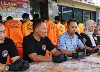 Kurun Waktu Sebulan, 35 Tersangka Narkoba Digulung Polresta Bandarlampung