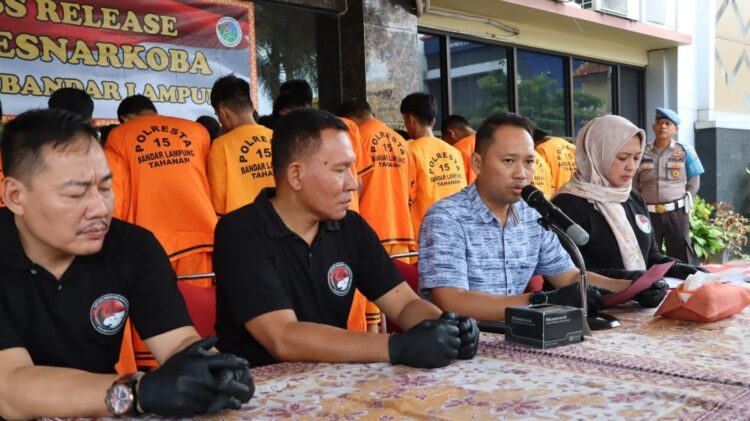 Kurun Waktu Sebulan, 35 Tersangka Narkoba Digulung Polresta Bandarlampung