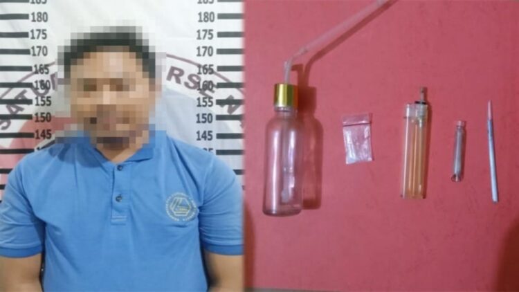 Pemuda di Tulang Bawang Ditangkap Saat Konsumsi Sabu