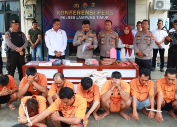 Tak Sampai 1 Bulan, 9 Pelaku Kejahatan Diringkus Polres Lampung Timur
