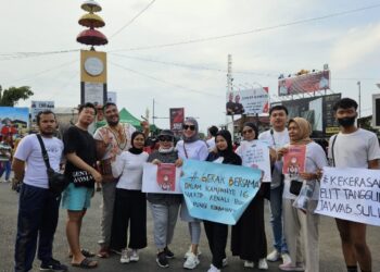 Aksi Solidaritas Perempuan Bandarlampung Terganjal CFD